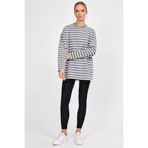 Alexander Gardi Alexandergardı Çizgili Oversize Sweatshirt B23-00158 001