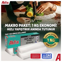 1 Kg Şeffaf Mum Silikon Sıcak Silikon Çubuğu Hobi El İşi Tamirat Yapıştırıcı Kalın