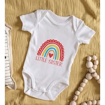 Bitmeyenkartus Bk Kids Little Sister Tasarımlı Bebek Body Zıbın - Model 1 Çok Renkli