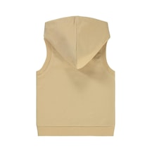 Civil Baby Civil Basic Timeless Kapüşonlu 6-18 Ay Yelek Sütlü Kahve