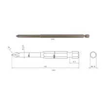 vessel 487208 Ph2x150 MM Yıldız Bits Uç