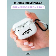 Designoncase Aipods Uyumlu Pro/Aipods Uyumlu Pro 2 İçin Angel Baskılı Kılıf 216469697 Beyaz