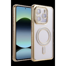 Redmi Note 14 4g Joke Simli Magneticsafe Kılıf - Gold Bz8683140895631
