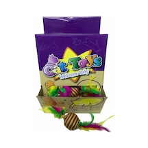 Maxi Life 5 CM Tüylü Örgü Top Kedi Oyuncağı Çok Renkli