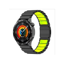 Xiaomi Redmi Watch 5 Active Uyumlu Kordon Metal Kasa Silikon İç Kısım Tasarım Siyah-yeşil