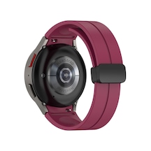 Samsung Galaxy Watch 4 5 Pro 6 40 42 43 44 45 46 47 Mm Uyumlu Kordon Magnet Tokalı Silikon Kayış