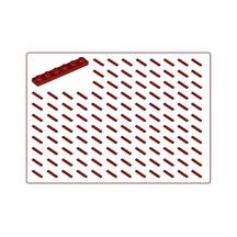 Yedek Parçalar: Plate 1x6: 50 Adet 1x6 Plate Parts Plaka Parçası Bordo - Dark Red Plate 3666
