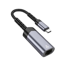 Coofbe 1000 Mbps Type-c To Rj45 Dönüştürücü Type-c Otg Type-c İnternet Dönüştürücü Hub Lan Adaptör