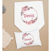 Bk Kids Kişiye Özel İsimli Bebek Battaniye Ve Yastık Hediye Seti, Yeni Doğan Bebek Hediyesi, Bebek Uyku Seti-21
