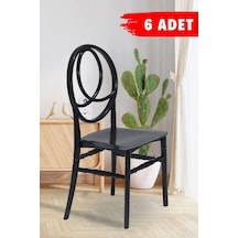 6 Adet Phoenix Siyah Sandalye / Balkon-bahçe-mutfak