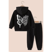 Uyguntarz Çocuk Drawing Butterflies Eşofman Takımı Siyah