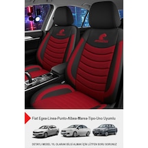 Panther Serisi Keten Kumaş Oto Koltuk Kılıfı Fiat Egea-linea-punto-albea-marea-tipo-uno Uyumlu Bordo