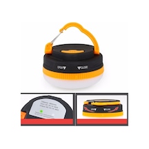 Sones Çok Fonksiyonlu Taşınabilir Açık Kamp Acil Durum Işıkları Led El Feneri Fener Meşale Çadır Lambası Siyah - Turuncu