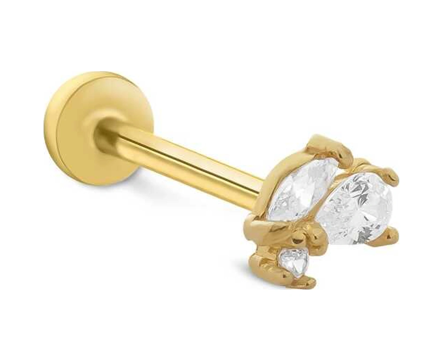 Cherry By Özkonak Ash Tragus Piercing Sarı