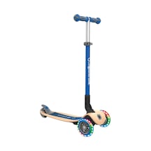 Globber Primo Wood Katlanabilir Işıklı Scooter - Lacivert