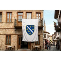 Bosna Hersek Bayrağı 140gr Premium Raşel Kumaş 300x450cm Diğer