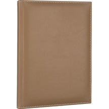 2K 2027 Yeni Yıl Deri Kapak Ajanda Defter Tarihli Çizgili 17x24 CM - Vizon