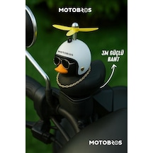 Motobros Motosiklet Bisiklet Aksesuar Pervaneli Civciv Süsü, Gidon Bağlantılı, Siyah Diğer