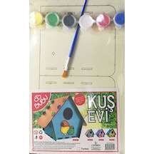 Bu Bu Kuş Evi Ahşap Boyama