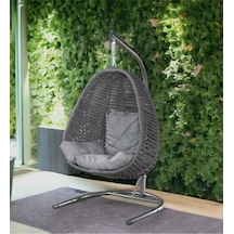 Tu Tienda Makrome Ip Örgü Tek Kişilik Salıncak,gri Ggri