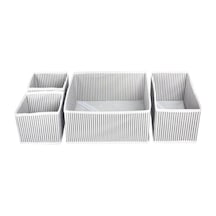 Alas Çok Amaçlı Dörtlü Çekmece Düzenleyici Organizer Gri Çizgili