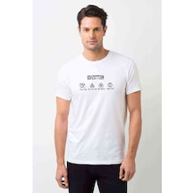 Led Zeppelin Baskılı Beyaz Erkek Tshirt (534480425)