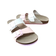 Fly Soft S902.060 Kadın İki Tokalı Comfort Terlik Bej / Pudra Siyah