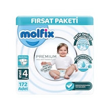 Molfix Premium 4 Beden Bebek Bezi Ultra Fırsat Paketi 86x2 172 Adet 4 Numara