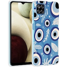 Ceptecepnet Samsung Galaxy A22 İle Uyumlu Özel Tasarım Baskılı Kamera Korumalı Şeffaf Telefon Kılıfı