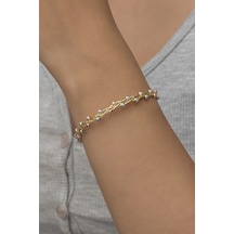 Nereze 925 Ayar Minik Dorika Toplu Örgü Tasarım 3 Sıra Bileklik Gümüş Bilezik