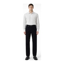 Erkek Yıkamalı Siyah Straight Fit Düz Paça Kot Pantolon Siyahyıkamalı