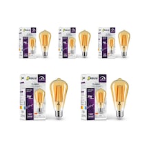 7w E27 Filament Led Ampul - Dim Edilebilir - Dst58 5 Adet