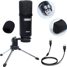 Midex Bm-200 Kardioid Condenser Stüdyo Mikrofon Kondenser Mikrofonu Davul Canlı Podcast Yayıncı