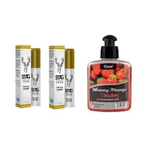 Süper Çilek Aromalı Kayganlaştırıcı Masaj Yağı Erkeklere Özel Sprey 2 Adet