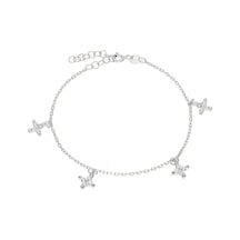 Eva Pırlanta Çiçek Bileklik 718522 Silver