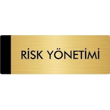 Metal Yönlendirme Levhası, Departman Kapı Isimliği Risk Yönetimi 5x20 Cm Altın Renk