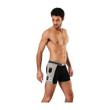 Hmd 308 3'lü Pamuklu Likralı Erkek Boxer Külot - Siyah Çok Renkli