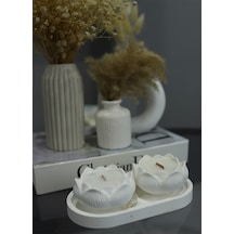 Bernami Biblo Pinterest Lotus 2'li Takım Kokulu Mum, Dekoratif Mum