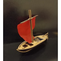 TLR hobi 3d Balıkcı Teknesi Lazer Kesim Ahşap Maket
