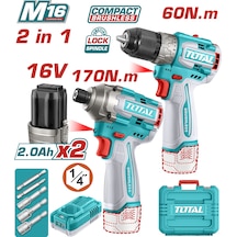 Total TOSLI240968E 16V Matkap + Darbeli Vidalama Makinesi Avantaj Set