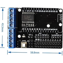 Nodemcu L293d Shield Motor Sürücü Esp8266 Kablosuz Internet Wifi Motor Uzaktan Kontrol Robo