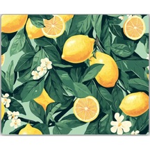 Yeşillikler Arasında Limon Baskılı Mouse Pad 18x22 Cm