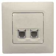 767440-salbei 2x Rj45 Cat6 Utp Bej