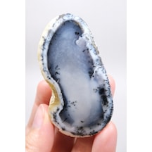 Mist Forest Dendritic Opal Deep Blue And Snowy White Merlinite Specimen