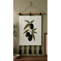 Zeytin Dalı Kanaviçe Duvar Dekoru 35 X 45 Cm