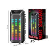 Dev Party Speaker Şarjlı Bluetooth Hoparlör Rgb Işıklı Kablosuz Taşınabilir Hoparlör
