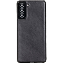 Samsung Galaxy S21 Plus Uyumlu Deri Arka Kapak Uj Rst1 Siyah Diğer