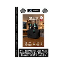 Özel Seri Woofer Ürün Masa Üstü Masaüstü Ses Bilgisayar Hoparlörü D37 Siyah 2ın1