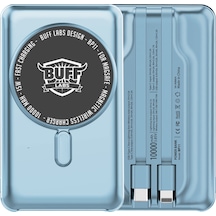 Buff Bp11 10000mah Magsafe Uyumlu Dahili Kablolu Powerbank Mavi