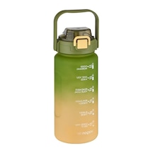 1500 Ml Motivasyon Matarası - Çift Renk Ve Pipetli